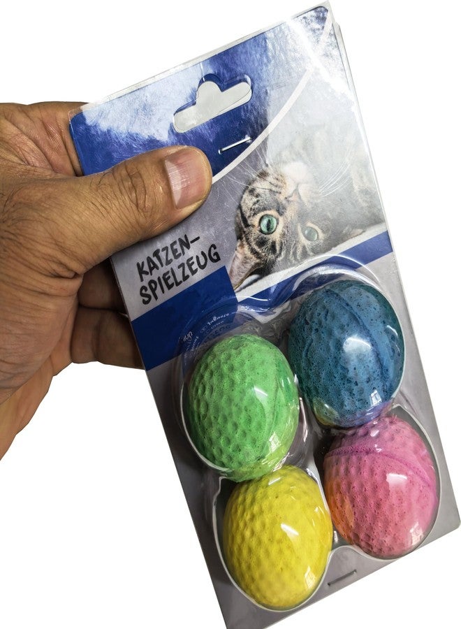 GINFH Cat Foam Ball Cat Sponge Ball Toy Soccer Toy (4Pack) - Image 2